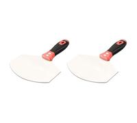 Toheitian Herramienta de Masilla de Acero Inoxidable, Herramienta de Pintura, Pala de Yeso, Espátula de Relleno, Alcanza Rincones y Grietas Estrechas, Raspador, Pala.