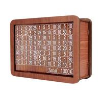 Toheitian Hucha de Madera para NiñOs Adultos, Hucha con Contador, Lata para Ahorrar Dinero, Hucha con Objetivo de Conteo 1000