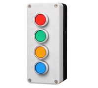 Toheitian Interruptor de Botón Momentáneo Impermeable con Reinicio Automático, Parada de Emergencia, Caja de Control Industrial.