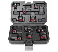 Toheitian Juego de 11 Adaptadores de Vasos de : Adaptadores y Extensiones de Vasos para Taladro con Clasificación de, Accionamiento de 1/4", 3/8" y 1/2", Acero -V y -MO
