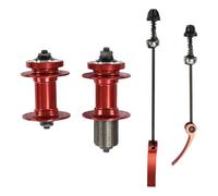 Toheitian Juego de 32 Orificios para Frenos de Disco Tipo Tarjeta para Bicicleta de Montaña Huagu, Bujes para Frenos de Disco para Bicicleta Huagu, Color Rojo