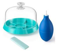 Toheitian Juego de Limpieza de Relojes de 3 Piezas con Masilla de Limpieza para Relojes, Cubierta de Polvo para Movimiento para Organizar Pequeñas Piezas, Accesorios de Joyería.