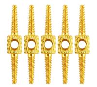 Toheitian Kit de 5 Conectores para Cables de Bicicleta: Freno, Cambio, Herramientas de Enrutamiento de Mangueras Hidráulicas, Color Dorado