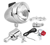 Toheitian Kit de y Luz Trasera de Generador de Fricción de 12V 6W para Bicicleta Motorizada