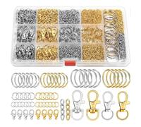 Toheitian Kit para Hacer Llaveros, Suministros para Manualidades de Llaveros Que Incluyen para Llaveros, Cierres de Langosta, Anillas para Llaves y Anillas de Unión para Llaves