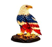 Toheitian Lámpara de Mesa de Resina con Forma de Águila, Luz Ambiental para Escritorio, Ideal para el Día de la Independencia, el Día de los Caídos y la Decoración del Hogar.