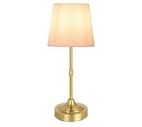 Toheitian Lámpara de Mesa Pequeña de Luz Cálida, LED Inalámbrica, Lámpara de Mesa de Hierro Recargable por USB de 5200 MAh, Lámpara de Mesa Inalámbrica Portátil Dorada
