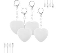 Toheitian Luz de Bolso con Lámpara en Forma de Corazón, para Bolso, Linterna, Luz Brillante de Amor, Luz de Billetera Táctil, Lámpara Mini LED Compacta, Recargable por USB.