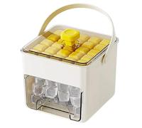 Toheitian Máquina de Hacer Hielo, Fácil de Presionar, de Encimera, con Rejilla de Liberación Rápida, Bandeja Portátil Reutilizable 50 Bandejas A