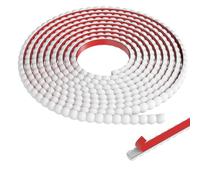 Toheitian Moldura Decorativa de Pared de Perlas y Cuentas de 10 Pies, Moldura Flexible de PVC Autoadhesiva para Decoración del Hogar DIY, Marcos de Espejo Blancos