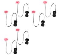 Toheitian Ojos LED Brillantes de Halloween con Temporizador, 6 Piezas de Ojos de Esqueleto Iluminados, Ojos de Terror DIY para Máscaras, Calabazas, Lápidas y Accesorios A