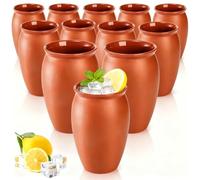 Toheitian Paquete de 12 Vasos de Barro para Beber, 12 Oz Cantaritos Mexicanos, Vasos de Cóctel de Cerámica para de Tequila