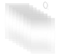 Toheitian Película Protectora para Lente de Cabina de Arenado 8Pack 22 X 10 Pulgadas, Película de Poliéster Transparente con Visibilidad Clara para Arenado, con Rollos de Adhesivo Doble Cara.