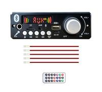 Toheitian Placa Decodificadora de Audio Bluetooth de 4x30W 7.4V-12.6V USB TF FM AUX Reproductor de Audio para Coche Compatible con MP3/USB/TF/LINE In Pequeño Control Remoto