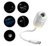 Toheitian Proyector de Galaxia 2 en 1 con Luz, Diseño Compacto USB
