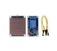 Toheitian Relé de Sensor de Lluvia de 12 V, Módulo Controlador de Gotas de Lluvia, Monitoreo Meteorológico, Sensor de Humedad de Hojas de Plantas, Sensibilidad Ajustable.