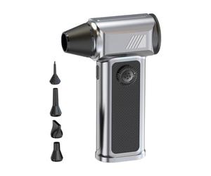 Toheitian Soplador de Aire Comprimido Eléctrico 130000RPM Batería y USB-C | Diseño compacto y ligero para manejo cómodo; carcasa en metal+ABS, resistencia duradera para talleres y trabajos.