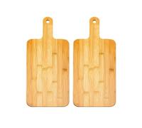 Toheitian Tabla de Servir de Bambú, Tabla de Cortar de Madera, Tabla para Cortar Pizza, Tabla para Verduras y Frutas con para Pizza, Pan, Filete.