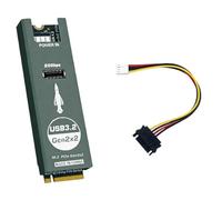 Toheitian Tarjeta Adaptadora M.2 NVMe A Type-e M.2 M-Key PCIe A USB 3.2 Frontal ASM3242 20Gb Type-C y Tarjeta de Expansión Type-E