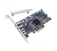 Toheitian Tarjeta Adaptadora PCI-e A Type-C PCI-e A Type-C X3 + Type-A X2 + Type-e + 19P IDC 10Gbps USB3.2 GEN2 para Escritorio Win7/8/10/11