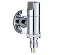 Toheitian Válvula de Automático de Agua, Grifo Universal para Lavadora, Totalmente de Cobre, 4/6 Puntos, Color Plata