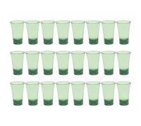 Toheitian Vasos de Chupito PS Verde, Degradado, 30 ml, 24 Uds | Vaso de plástico PS para licores y cócteles; 30 ml, 43 mm de diámetro, 66 mm de , diseño degradado verde, pack de 24.
