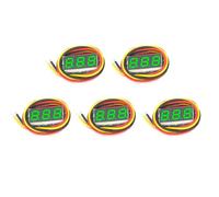Toheitian Voltímetro Digital LED Micro-Tipo de 0.28 Pulgadas DC 0-100V Probador de Voltaje para Automóvil y Motocicleta Detector LED Verde 5 Piezas