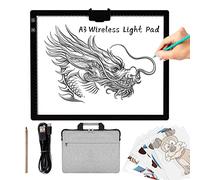 TOHETO A3 Recargable Mesa de Luz Para Calcar con Bolsa, Soporte Integrado,Clip Magnético, Mesa de Luz Dibujo Tableta de Luz, LED Tableta de Luz Dibujo de Dibujo para Bocetos Diseño 5D Diamante Pintura