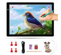 TOHETO A4 Mesa de Luz Para Calcar, Magnética Mesa de Luz Dibujo Tableta de Luz, LED Tableta de Luz Dibujo de Dibujo Portátil con Brillo Ajustable para Bocetos Diseño Dibujo 5D Diamante Pintura