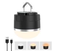 TOHETO - Linterna LED recargable de 1000 lúmenes, portátil, para tienda de campaña con 3 colores cambiantes, base magnética, luz colgante de emergencia impermeable para huracanes, cortes de energía,