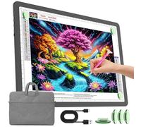 TOHETO Mesa luminosa A4 con bolsillo para pintura de diamantes, caja de luz recargable ultrabrillante para dibujar, almohadilla de luz LED recargable para trazar, placa de luz inalámbrica (negro)