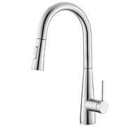 Tohlar Grifo de cocina con pulverizador extraíble, níquel cepillado, mezclador moderno de acero inoxidable de una sola manija para fregadero de cocina