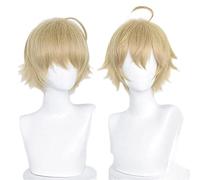 Tohma Cosplay Wig Game Genshin Impact Tohma Light Brown Ponytail Hair Peluca Anime Halloween Party Carnival Role Play Wigs