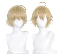 Tohma Cosplay Wig Game Genshin Impact Tohma Light Brown Ponytail Synthetic Fake Hair Halloween Party Role Play Wigs
