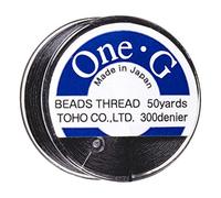 Toho one-g Beading Thread, 50 m bobina, negro