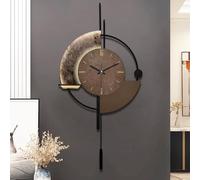 TOHOOYO Reloj de pared, relojes de pared decorativos con péndulo, reloj de cuarzo de calidad silenciosa, funciona con pilas, reloj grande para sala de estar, cocina, hogar, baño, dormitorio