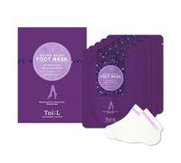 TOI:L Guante de mascarilla para pies extra sedoso 5 pares, tratamiento premium para el cuidado de los pies, humectante intensivo, nutritivo, reparador para pies secos y ásperos dañados