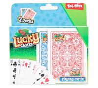 Toi-Toys Juego de cartas Lucky Games, 2 unidades, color rojo y azul