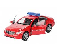 Toi-Toys Mercedes Benz Clase E 12 cm de metal con motor de extracción, modelo de coche de emergencia, bomberos, policía, coche de juguete 83 (bomberos)