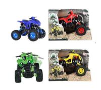 Toi-Toys Mini Quad - Coche de Juguete para Interior y Exterior, Color Aleatorio: Rojo, Azul, Amarillo, Verde, 16 cm, Motor de Retirada de Juguete, para niños a Partir de 4 años