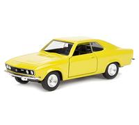 Toi-Toys Opel Manta A 1970 - Modelo de coche (12 cm, metal, con motor retráctil, 4 variantes 51), color amarillo