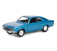 Toi-Toys Opel Manta A 1970 - Modelo de coche (12 cm, metal, con motor retráctil, 4 variantes 51), color azul metalizado