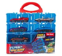 Toi-Toys Turbo Racers - Estuche de almacenamiento de coches de metal 1:45 juguete