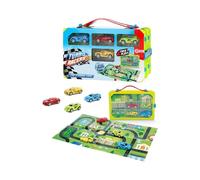 Toi Toys Turbo Racers Maletín Con 4 Autos De Rally Vehículos De Carreras