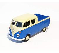 Toi-Toys Volkswagen T1 Doble Cabina Pick UP 12 cm VW Modelo Coche de Metal Modelo Coche Coche de Juguete 3 Colores 77 (Azul)