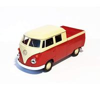 Toi-Toys Volkswagen T1 Doble Cabina Pick UP 12 cm VW Modelo Coche de Metal Modelo Coche Coche de Juguete 3 Colores 77 (Rojo)