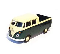Toi-Toys Volkswagen T1 Doble Cabina Pick UP 12 cm VW Modelo Coche de Metal Modelo Coche Coche de Juguete 3 Colores 77 (Verde)