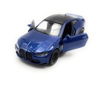 Toi-Toys Welly Modelo de Coche BMW M4 G82 Sport Coupe, Coche en Miniatura, Escala 1:39 / Longitud 12cm, Azul