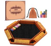 Toidgy 1-6 jugadores Shut The Box Dice Games Juego de mesa de madera de matem ticas con 16 dados e instrucciones Cl sicos Juego de mesa Close The