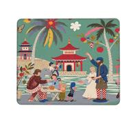 Toile Chinoiserie De Estilo Chino Antiguo Mouse Pad Antideslizante Alfombrilla De Escritorio Portátil Alfombrilla De Ratón para Ordenador Hogar Gaming 25X30Cm